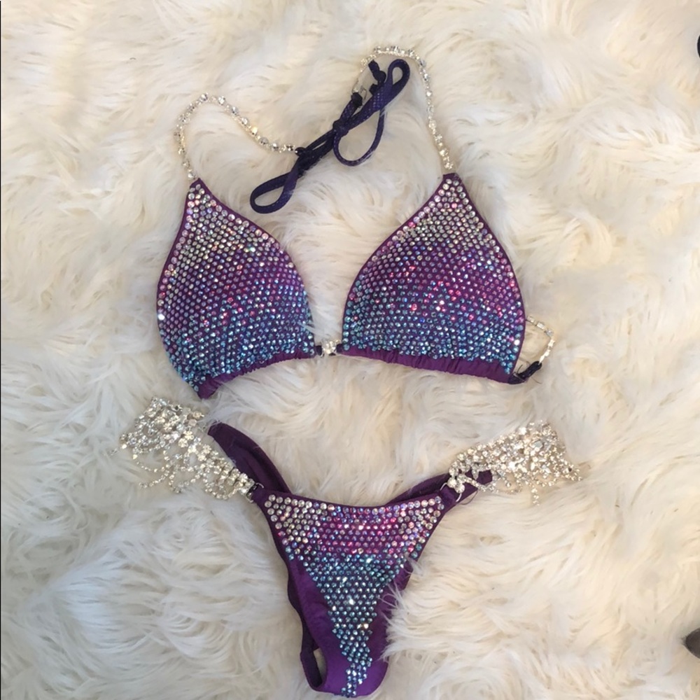 Purple gradient custom Toxic Angels Bikini